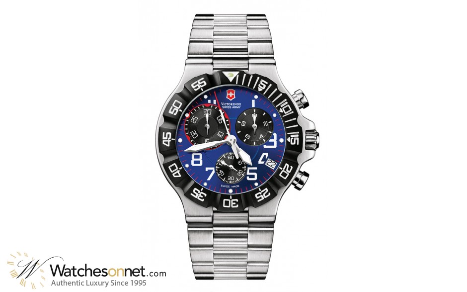 Victorinox Swiss Army Summit XLT  Chronograph Quartz Men's Watch, Stainless Steel, Blue Dial, 241407