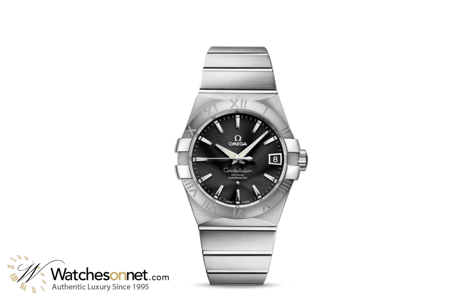 Omega Constellation  Automatic Men's Watch, Stainless Steel, Black Dial, 123.10.38.21.01.001