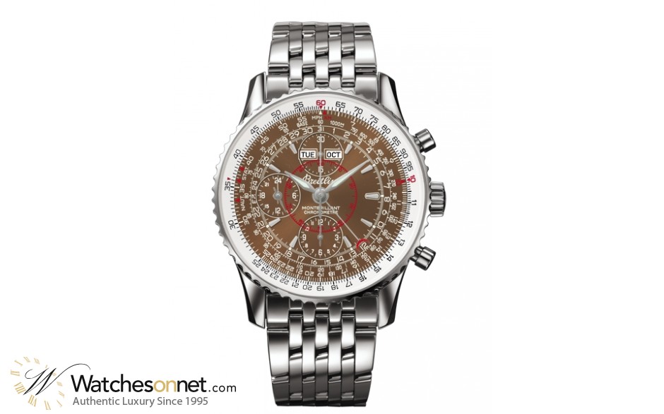 Breitling Montbrillant Datora  Chronograph Automatic Men's Watch, Stainless Steel, Brown Dial, A2133012.Q509.441A