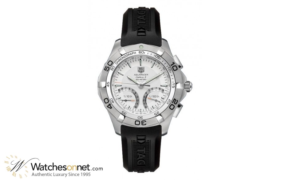 Tag Heuer Aquaracer  Chronograph Quartz Men's Watch, , Silver Dial, CAF7011.FT8011