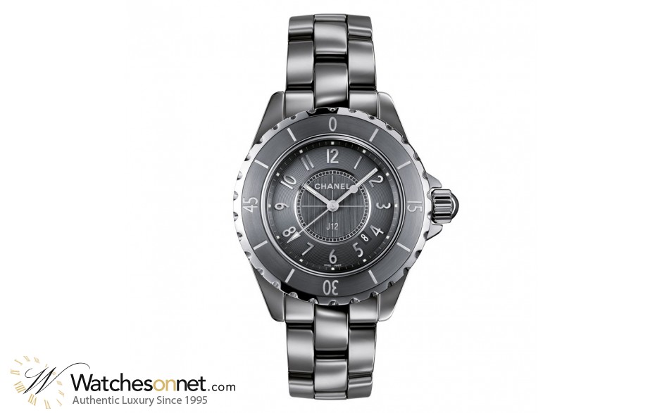Chanel J12 Chromatic  Quartz Women's Watch, Titanium Ceramic, Grey Dial, H2978