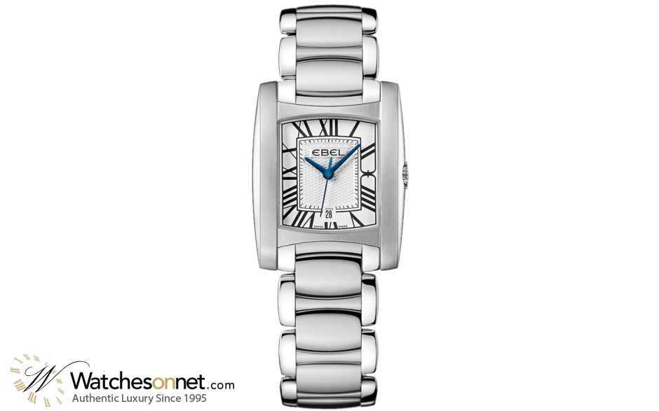 Ebel Brasilia Lady  Quartz Women's Watch, Stainless Steel, Silver Dial, 1216036