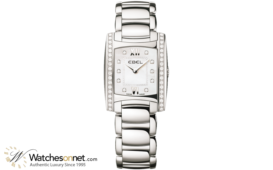 Ebel Brasilia Lady  Quartz Women's Watch, Stainless Steel, Mother Of Pearl Dial, 1215779