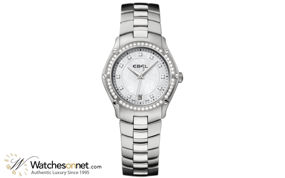 Ebel Classic Sport  Quartz Women's Watch, Stainless Steel, Mother Of Pearl Dial, 1215983