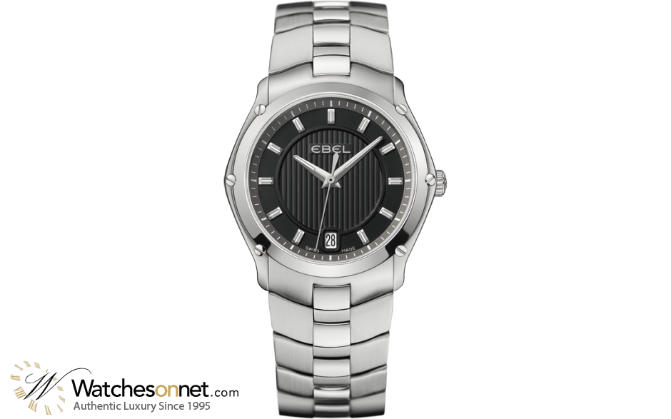 Ebel Classic Sport  Quartz Women's Watch, Stainless Steel, Black Dial, 1216016