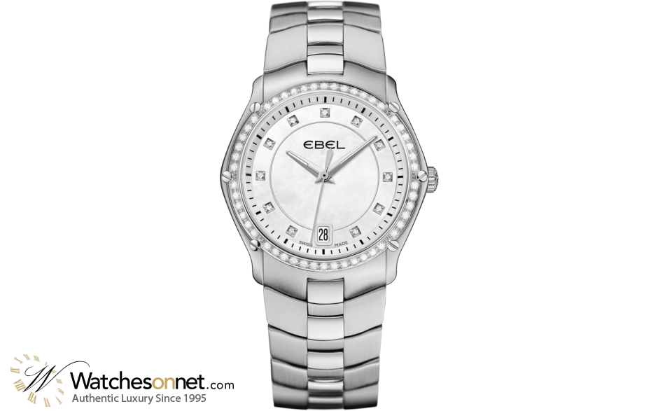 Ebel Classic Sport  Quartz Women's Watch, Stainless Steel, Mother Of Pearl Dial, 1215987