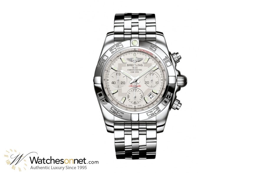 Breitling Chronomat 41  Chronograph Automatic Men's Watch, Stainless Steel, Silver Dial, AB014012.G711.378A