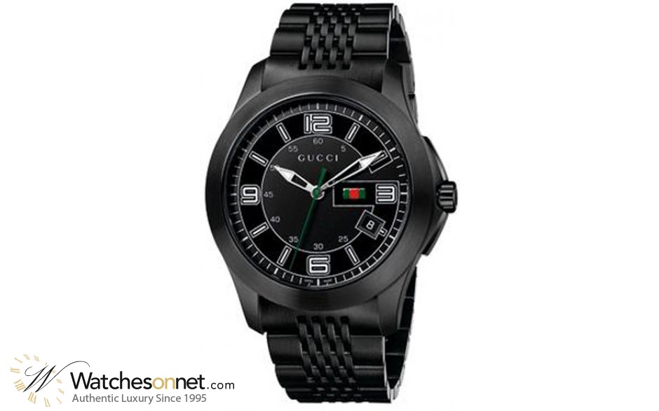 Gucci G-Timeless  Quartz Men's Watch, PVD, Black Dial, YA126202