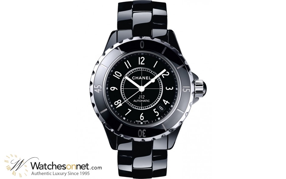 Chanel J12 Classic  Automatic Women's Watch, Ceramic, Black Dial, H0685