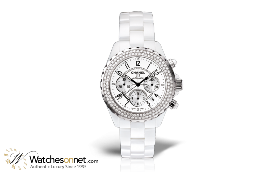 Chanel J12 Ladies Automatic Watch; White Dial; 38 mm Ceramic Bracelet H7481