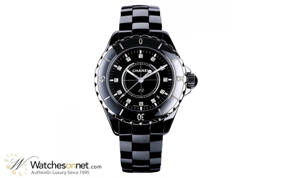 Chanel H1625 J12 Diamonds Black Ceramic Ladies Watch