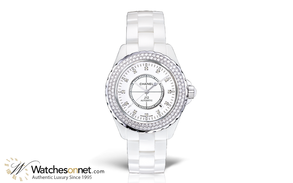 Chanel J12 Jewelry  Automatic Unisex Watch, Ceramic, White Dial, H2013