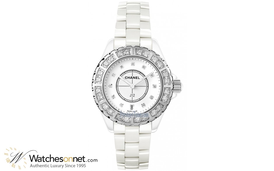 Chanel J12 Jewelry  Quartz Women's Watch, Ceramic, White Dial, H2430
