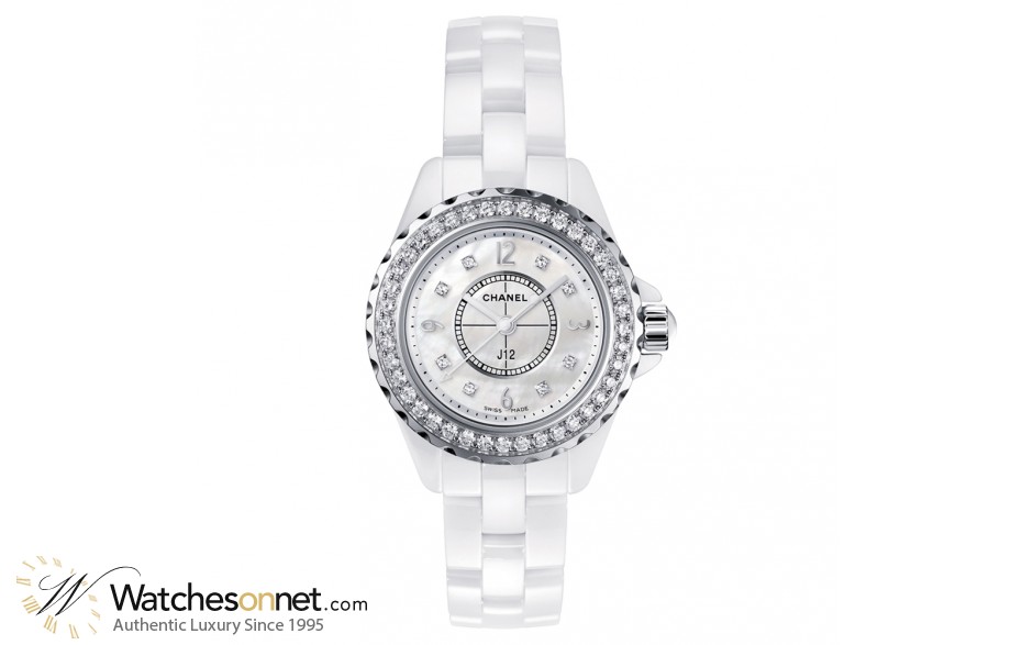 Chanel J12 Jewelry  Quartz Women's Watch, Ceramic, White Dial, H2572