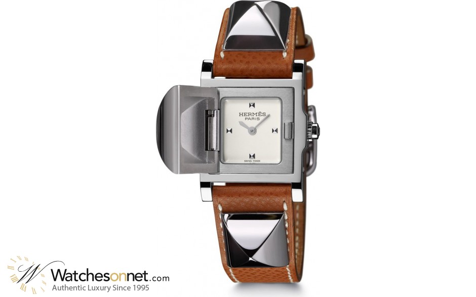 Hermes Medor  Quartz Women's Watch, Stainless Steel, Silver Dial, 028321WW00