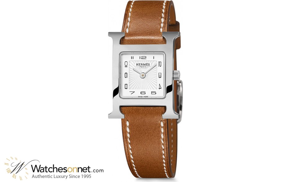 Hermes H Hour  Quartz Women's Watch, Stainless Steel, White Dial, 036706WW00