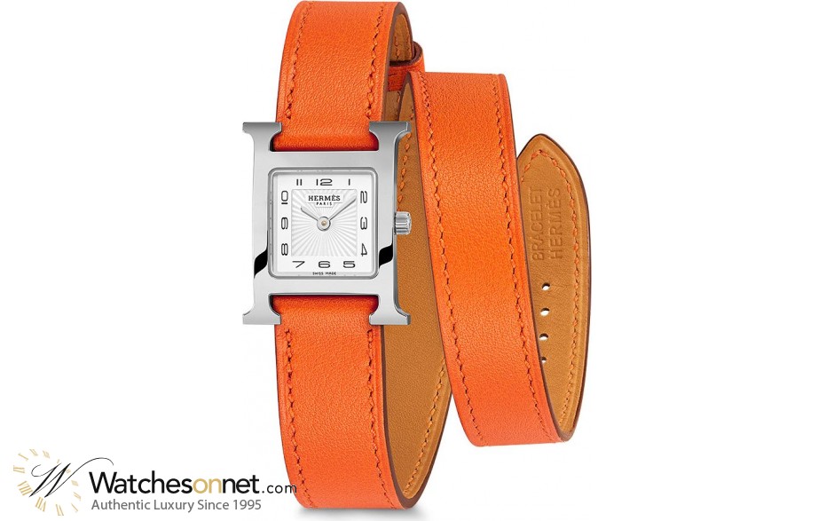 Hermes H Hour  Quartz Women's Watch, Stainless Steel, White Dial, 036719WW00