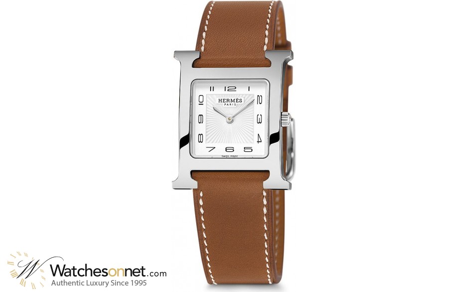Hermes H Hour  Quartz Women's Watch, Stainless Steel, White Dial, 036793WW00