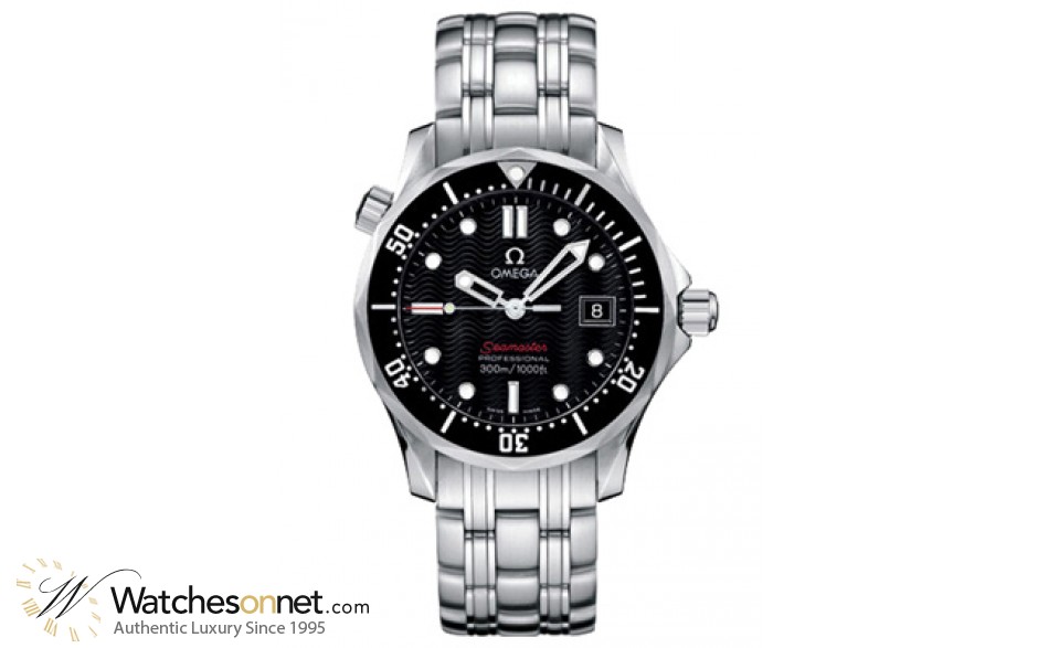 Omega Seamaster  Quartz Mid-Size Watch, Stainless Steel, Black Dial, 212.30.36.61.01.001