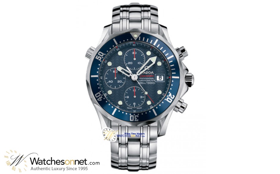 Omega Seamaster  Chronograph Automatic Men's Watch, Stainless Steel, Blue Dial, 2225.80.00