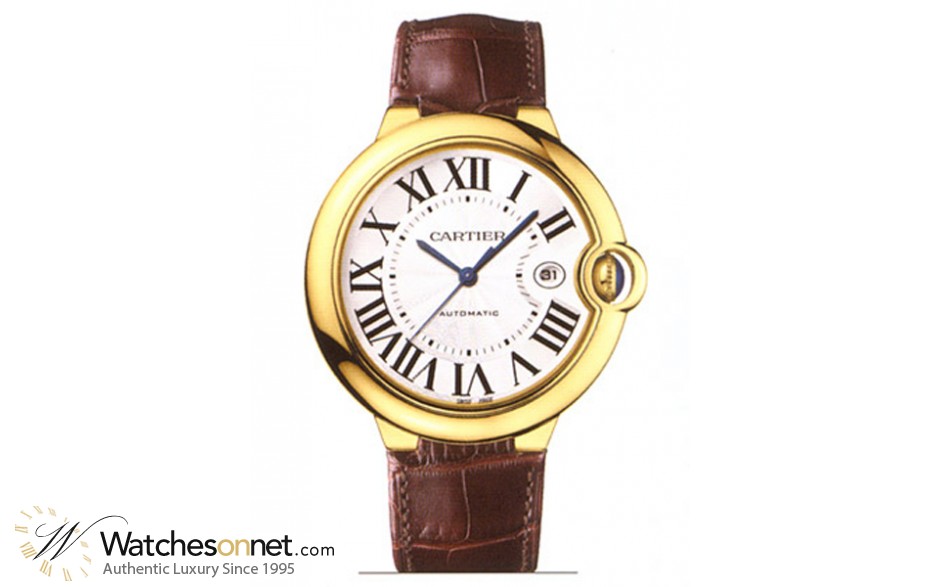 Cartier Ballon Bleu  Automatic Men's Watch, 18K Yellow Gold, Silver Dial, W6900551