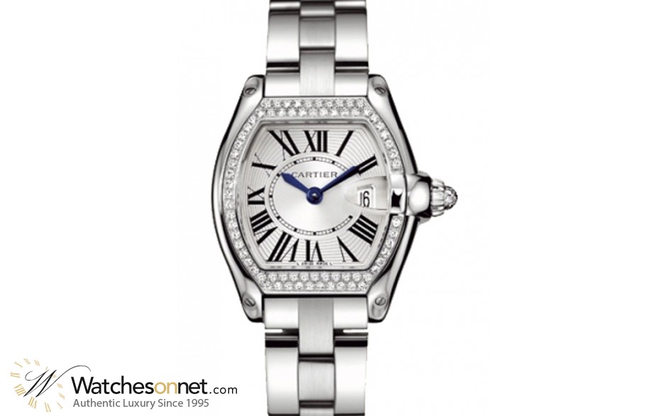 Cartier Roadster  Quartz Women's Watch, 18K White Gold, Silver Dial, WE5002X2
