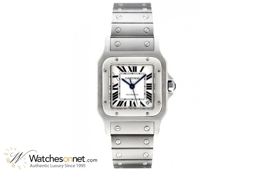 Cartier Santos Galbee  Automatic Men's Watch, Stainless Steel, Silver Dial, W20098D6