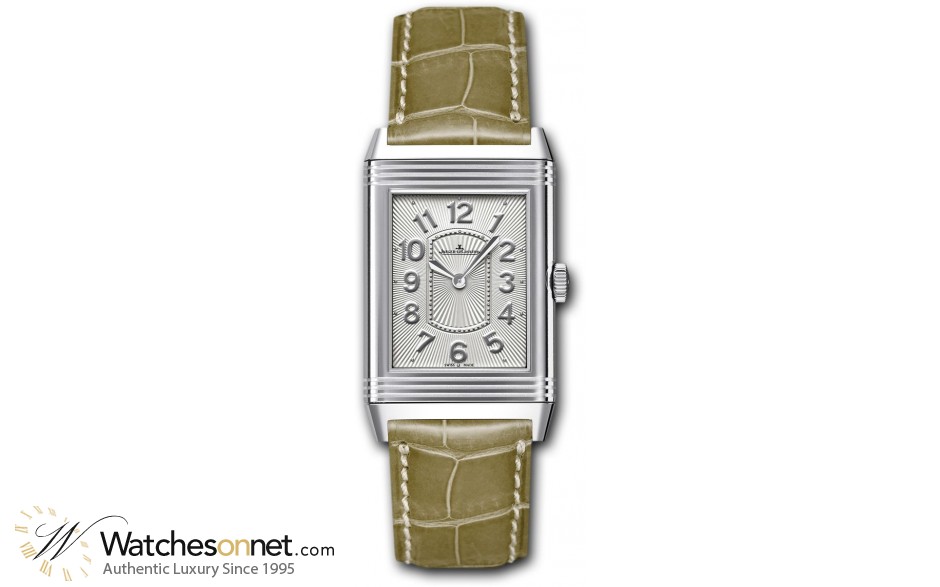 Jaeger Lecoultre Reverso Grande Lady  Quartz Women's Watch, Stainless Steel, Silver Dial, 3208420