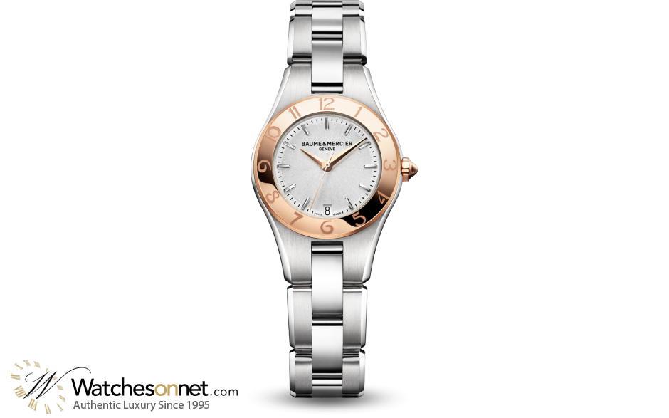 Baume & Mercier Linea  Quartz Women's Watch, Stainless Steel, Silver Dial, MOA10014