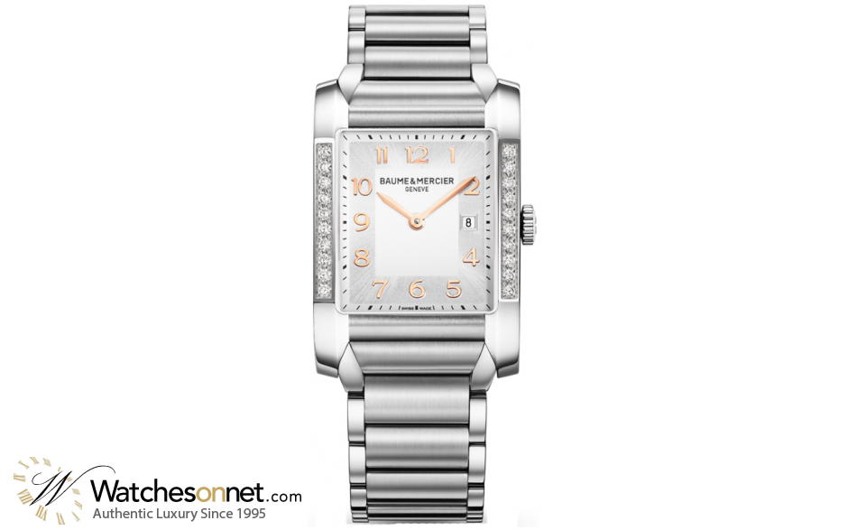Baume & Mercier Hampton Classic  Quartz Men's Watch, Stainless Steel, Silver Dial, MOA10023