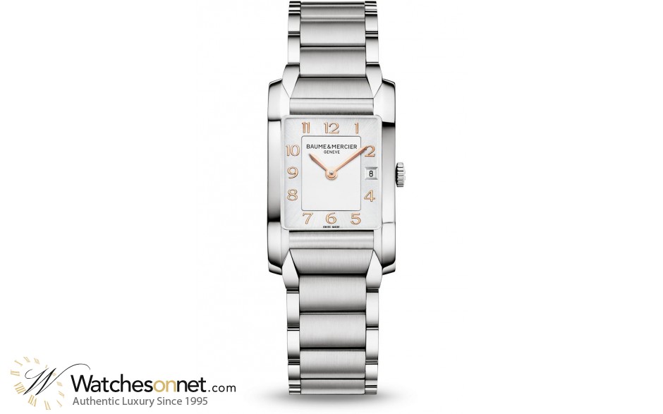 Baume & Mercier Hampton Classic  Quartz Women's Watch, Stainless Steel, Silver Dial, MOA10049