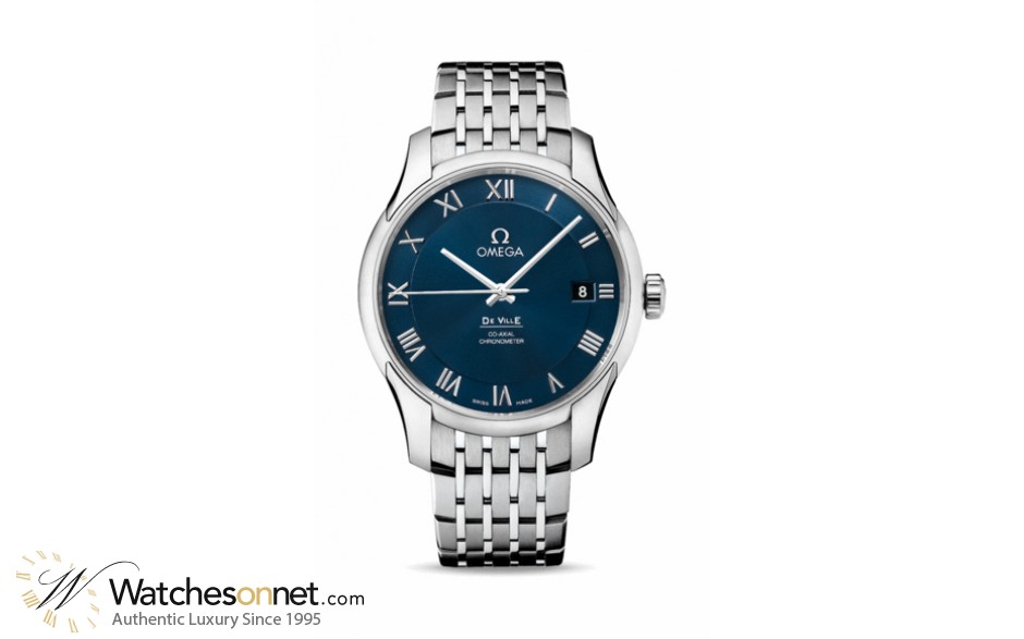 Omega De Ville  Automatic Men's Watch, Stainless Steel, Blue Dial, 431.10.41.21.03.001