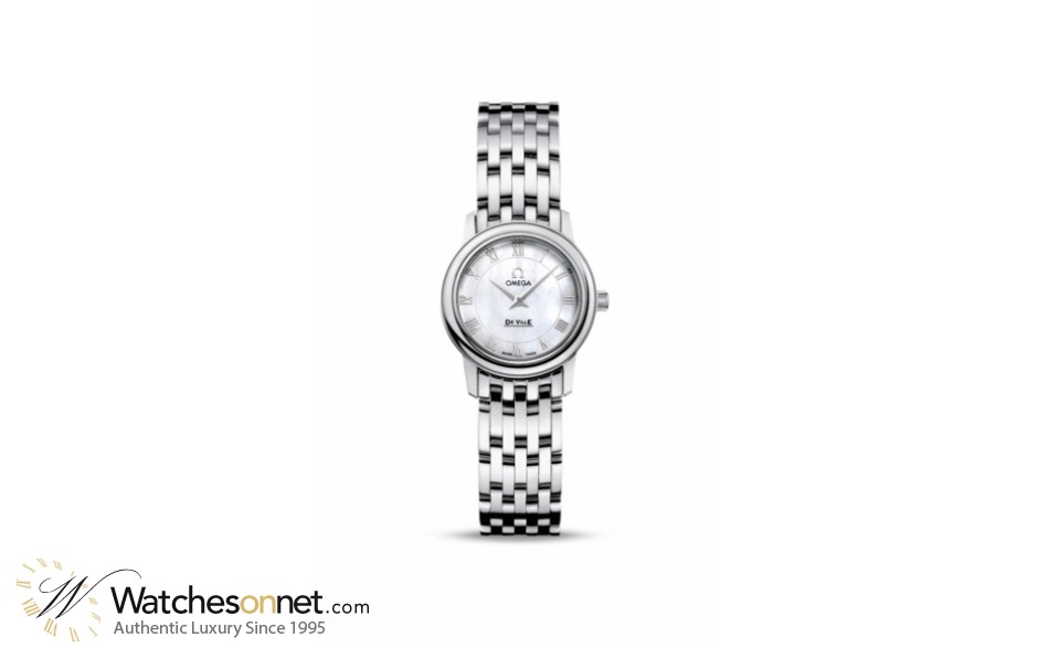 Omega De Ville  Quartz Small Women's Watch, Stainless Steel, White Mother Of Pearl Dial, 4570.71.00