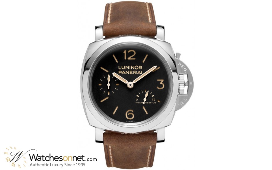 Panerai Luminor 1950  Automatic With Power Reserve Men's Watch, Stainless Steel, Black Dial, PAM00423