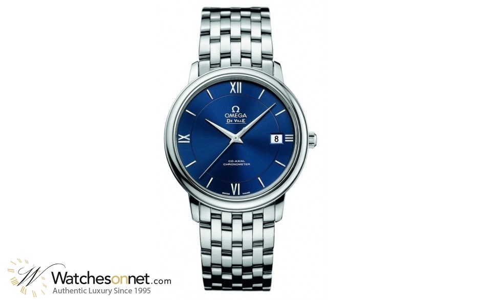 Omega De Ville  Automatic Men's Watch, Stainless Steel, Blue Dial, 424.10.37.20.03.001