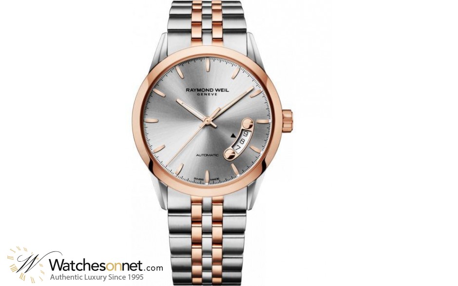 Raymond Weil Freelancer  Automatic Men's Watch, Rose Gold Plated, Silver Dial, 2770-SP5-65011