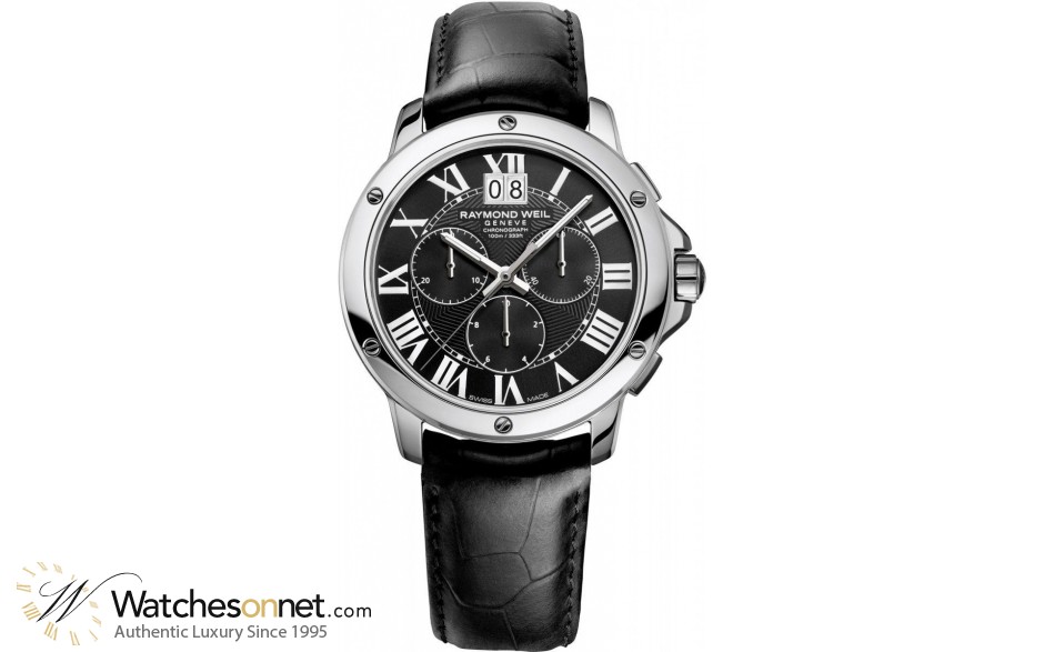 Raymond Weil Tango  Chronograph Quartz Men's Watch, Stainless Steel, Black Dial, 4891-STC-00200