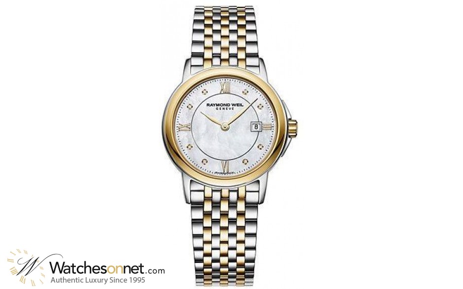 Raymond Weil Tradition  Quartz Women's Watch, Steel & Gold Tone, Mother Of Pearl Dial, 5966-STP-00970