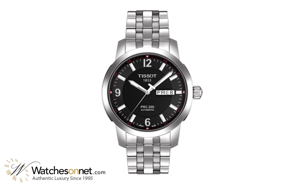 Tissot PRC200  Automatic Men's Watch, Stainless Steel, Black Dial, T014.430.11.057.00