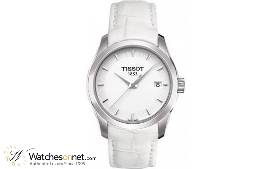 Tissot Couturier  Quartz Women's Watch, Stainless Steel, White Dial, T035.210.16.011.00