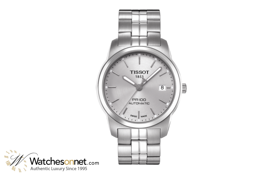 Tissot PR100  Automatic Men's Watch, Stainless Steel, Silver Dial, T049.407.11.031.00