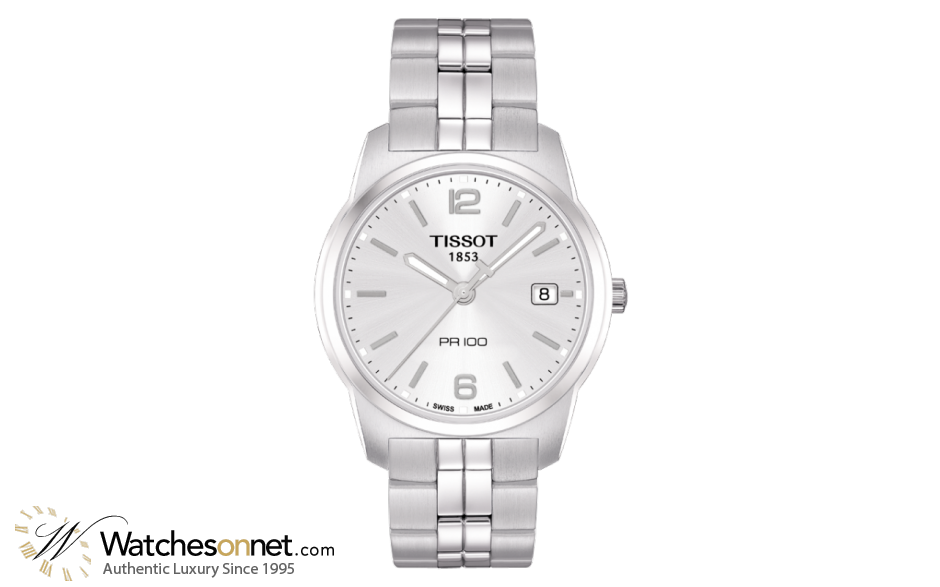 Tissot PR100  Quartz Men's Watch, Stainless Steel, Silver Dial, T049.410.11.037.01