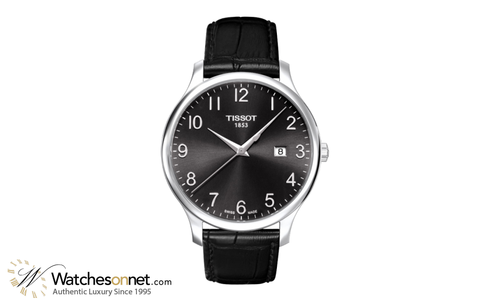 Tissot T-Classic Tradition  Quartz Men's Watch, Stainless Steel, Black Dial, T063.610.16.052.00