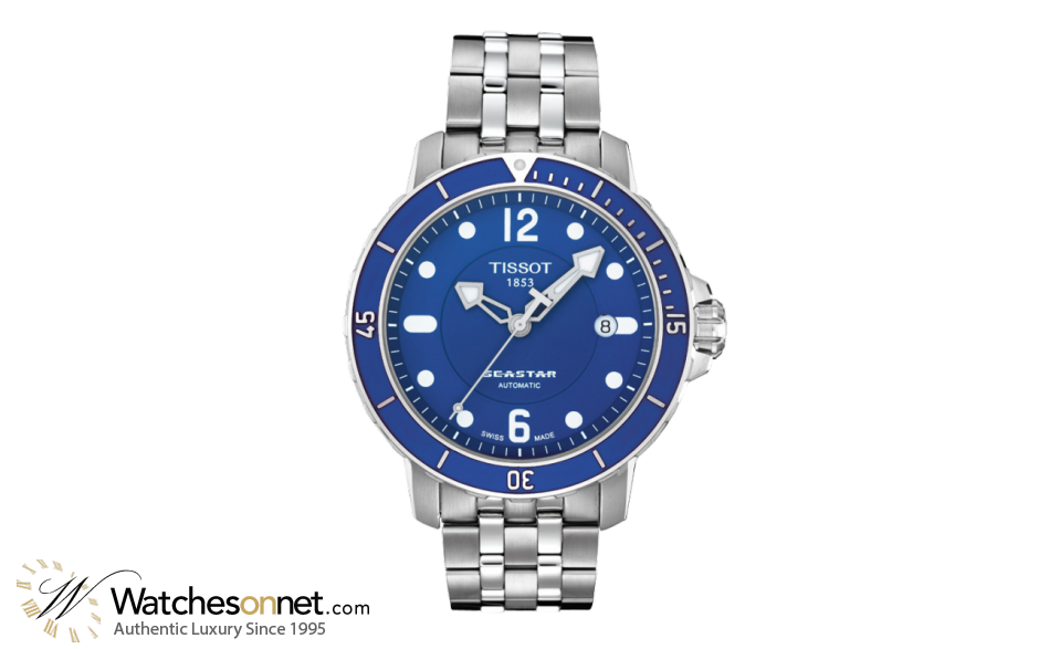 Tissot Seastar  Automatic Men's Watch, Stainless Steel, Blue Dial, T066.407.11.047.00
