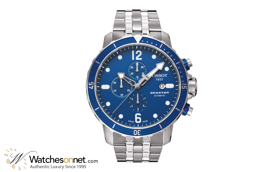 Tissot Seastar  Automatic Men's Watch, Stainless Steel, Blue Dial, T066.427.11.047.00