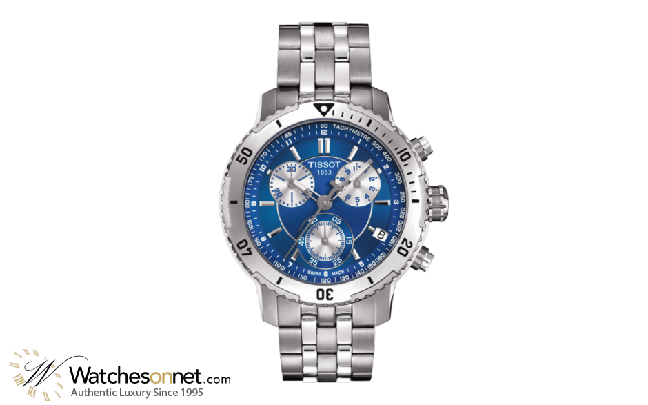 Tissot PRS200  Chronograph Quartz Men's Watch, Stainless Steel, Blue Dial, T067.417.11.041.00