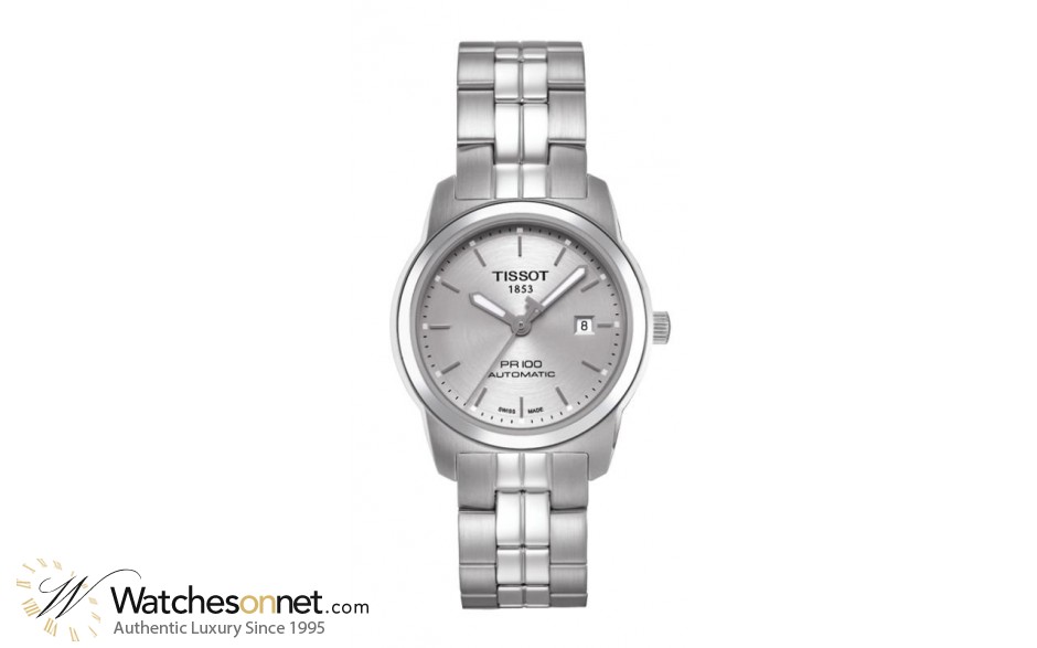 Tissot PR100  Automatic Women's Watch, Stainless Steel, Silver Dial, T049.307.11.031.00