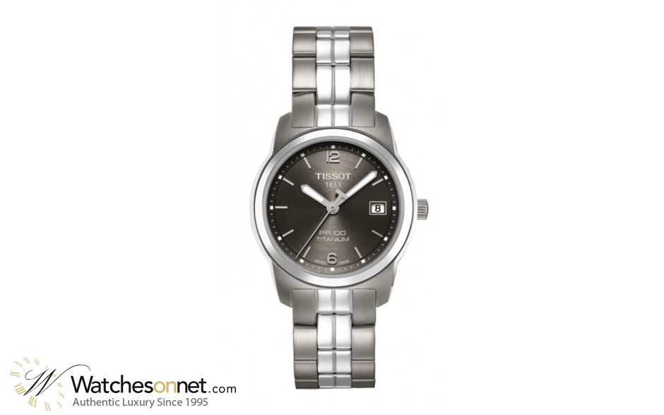 Tissot PR100  Quartz Women's Watch, Titanium, Anthracite Dial, T049.310.44.067.00