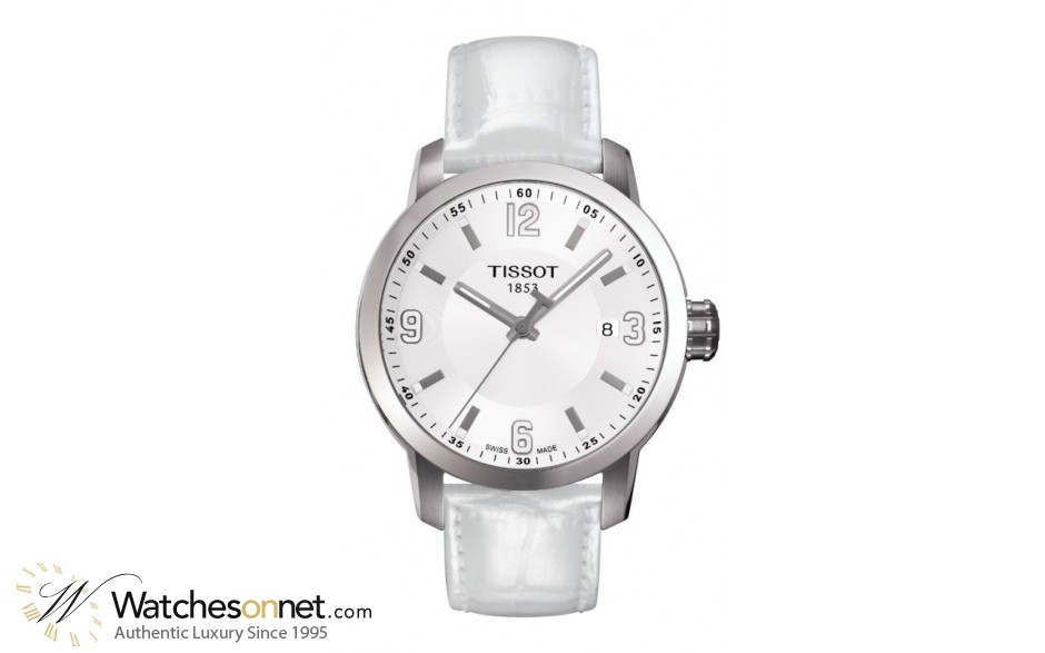Tissot PRC200  Quartz Men's Watch, Stainless Steel, White Dial, T055.410.16.017.00