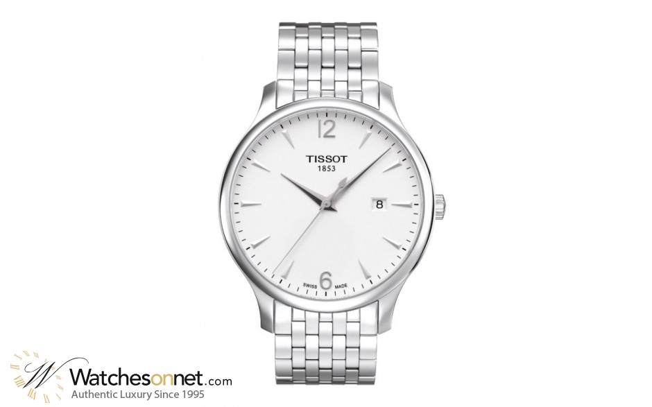 Tissot T-Classic Tradition  Quartz Men's Watch, Stainless Steel, White Dial, T063.610.11.037.00